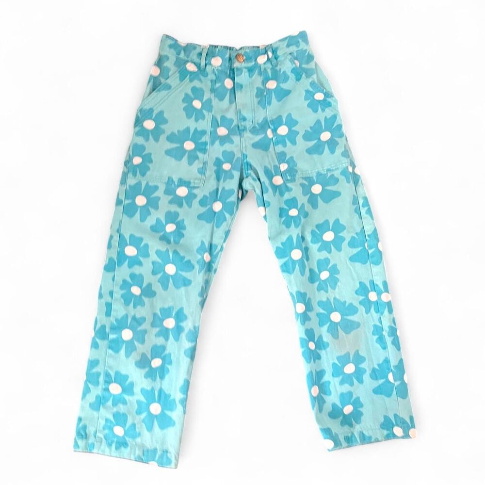 Big Bud Press Pants Blue flower power print Size small